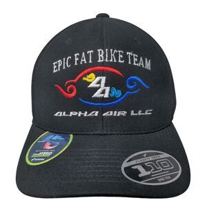 Port Authority Men's Strapback Hat Black OSFA Epic Fat Bike Team Logo